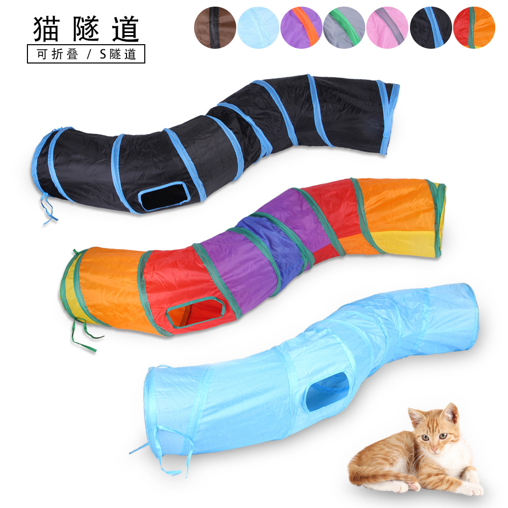 Boqi Factory อุโมงค์แมวเล่นของเล่นสำหรับสัตว์เลี้ยง สนุกนุ่มเป็นมิตรกับสัตว์เลี้ยง CS-76