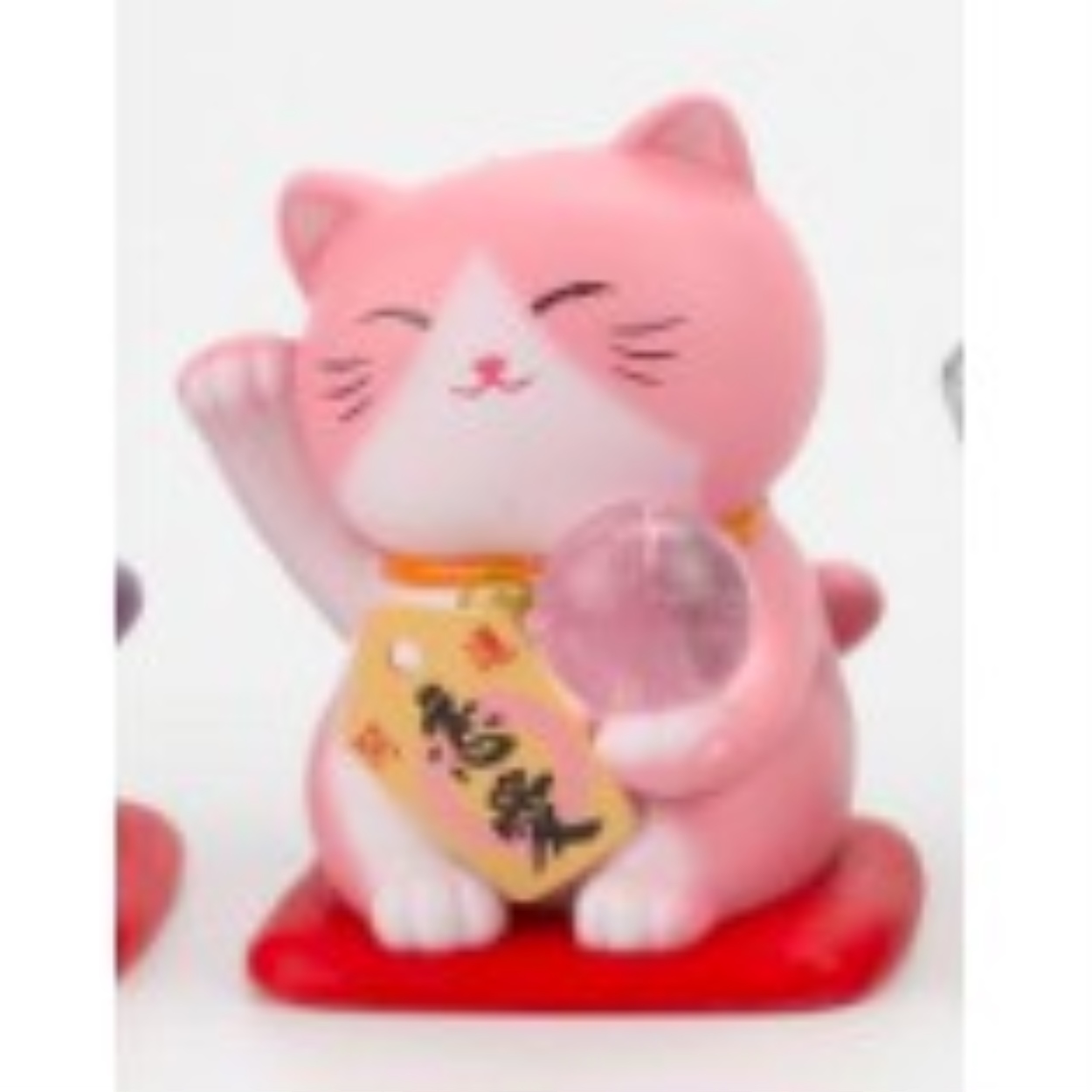 [MC731] ตุ๊กตุ่นตกแต่งบ้าน แมวกวัก แมวถือลูกแก้ว แมวกวักญี่ปุ่น (1 ตัว ราคา 39 บาท)