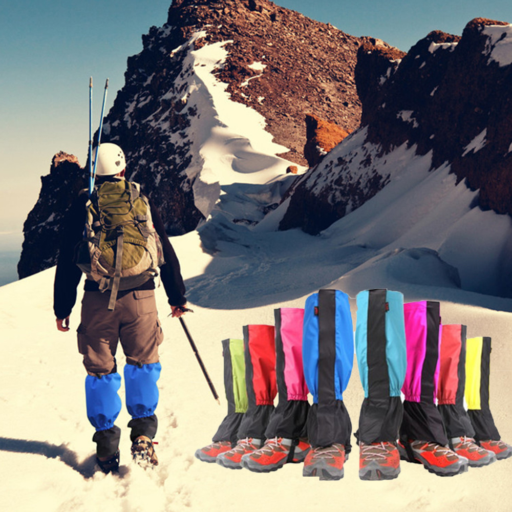 WEEGUBENG ไนลอนล่าสัตว์ปีนเขา Double Security อุปกรณ์เดินป่าสกีที่ครอบเท้ากางเกงเลกกิ้งกันน้ำหิมะขารองเท้าปีนเขา Gaiters