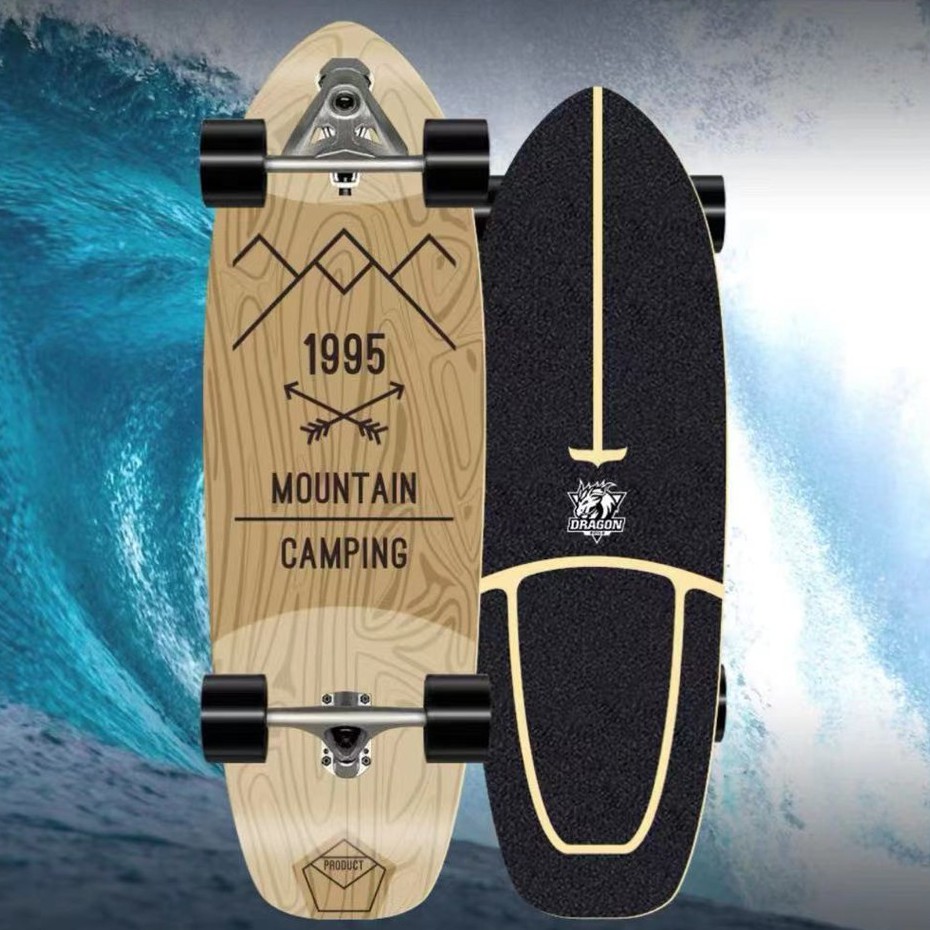 ดูทันสมัย Boils Dragon Pro Surf Skateboards CX7 Surfskate เซิร์ฟสเก็ต แผ่นลายกราฟฟิกลายสวย