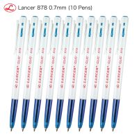 Lancer Clic 878 ปากกาลูกลื่น แลนเซอร์ 0.7mm - หมึกสีน้ำเงิน (แพ็ค 10 ด้าม)