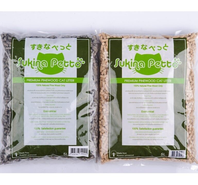 Sukina Petto ทรายแมว เปลือกไม้สนรัสเซีย ขนาด 5 ลิตร ราคา 153 บาท*ส่งฟรี