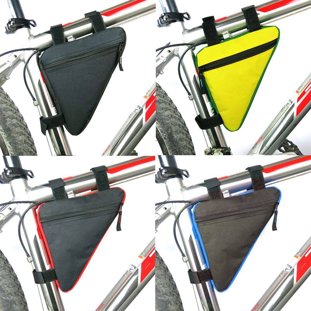 GVGSX9N New Bike Backpack Durable Cycling Accessories High Quality Oxford Pouch Waterproof Mountain Bike Bicycle Front Tube Frame Bag