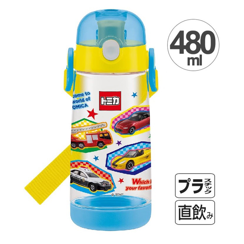 กระติกน้ำใส แบบยกดื่ม  ความจุ 480 ml แบรนด์ Skater สินค้านำเข้าญี่ปุ่นแท้ 100%