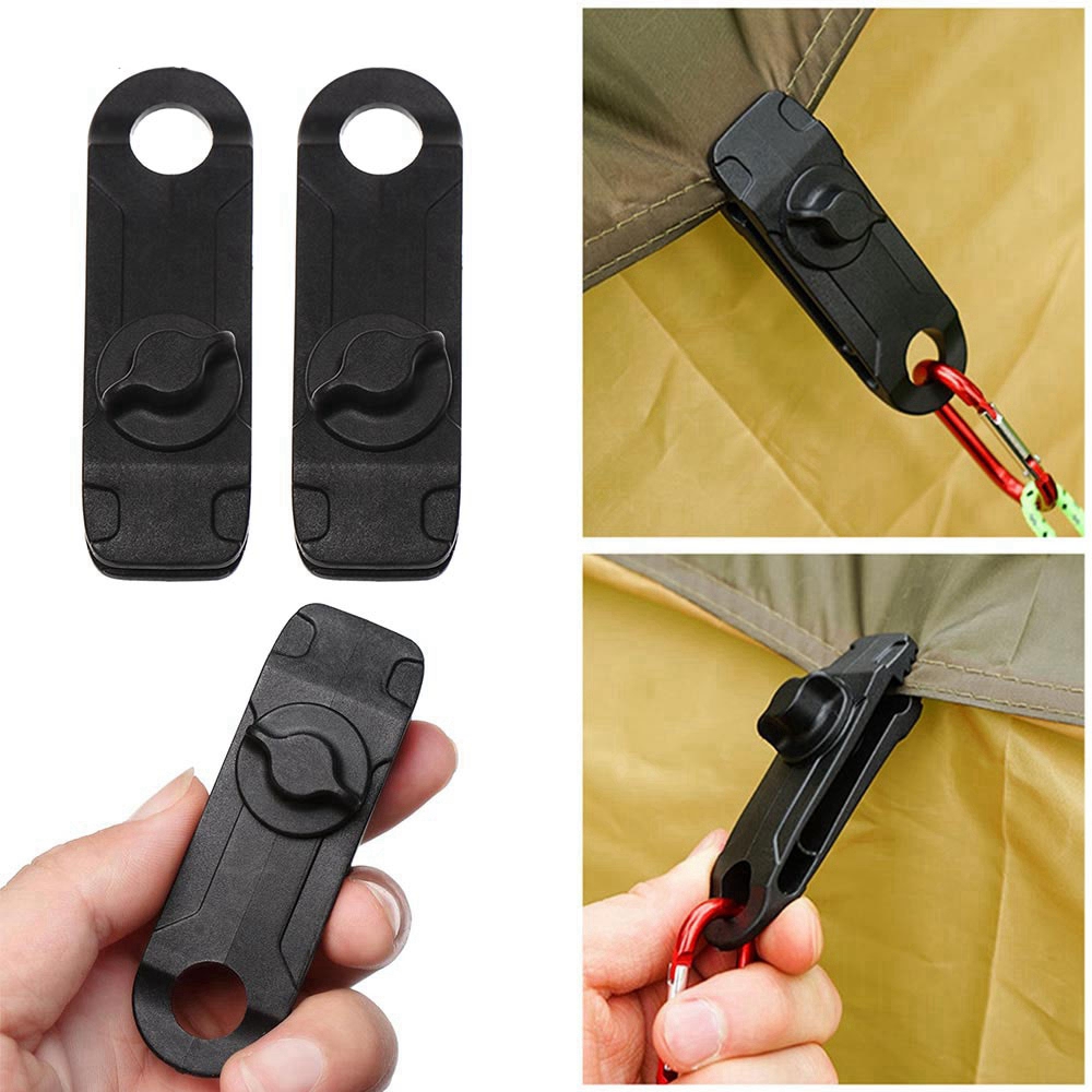 GUO 1/5/10Pcs Plastic Outdoor Camps Kit Gripper Tents Accessories Camping Tent Holder Canvas Tighten tool Windproof Clip Hook Tarp Clips