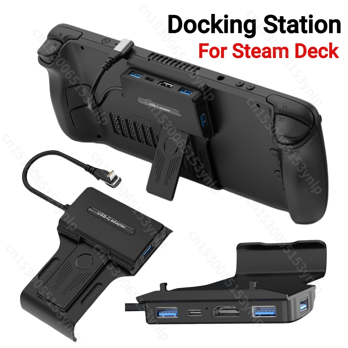 5 in 1 Docking Station for Steam Deck/ROG Ally Dock Holder Hub 100W PD3.0