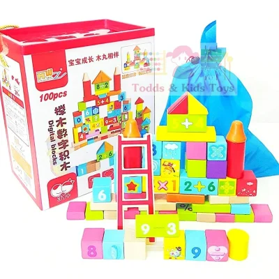 Todds & Kids Toys 100 pieces Wooden Blocks Educational Toys (1)