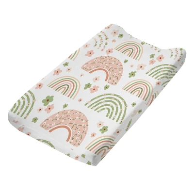 Baby Changing Pad Cover Soft Breathable Cotton Nursery Table Sheet Print Changing Mat Protector for Infant Toddler Dropship (3)