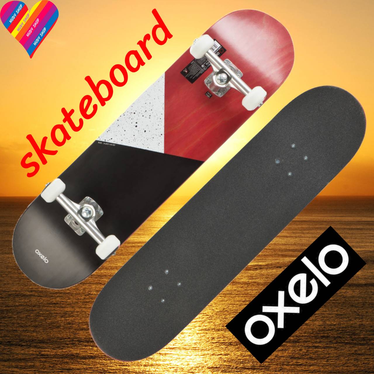 ส่งฟรี!! OXELO สเก็ตบอร์ด รุ่น COMPLETE 100 แท้ 100%  สเกตบอร์ด สเก็ตบอร์ดเด็ก skateboard เด็ก oxeloboard