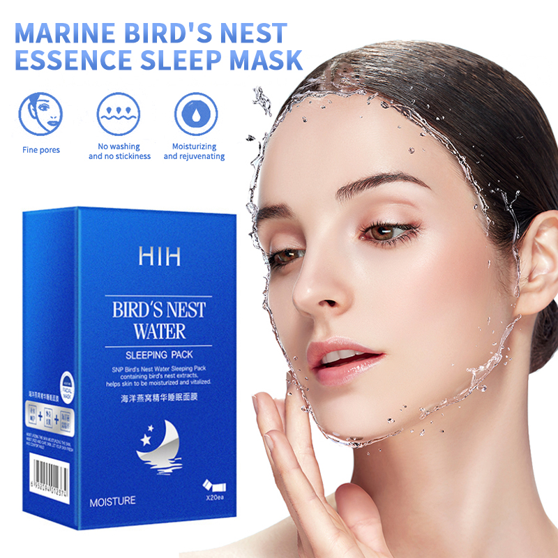 20ชิ้น QISE Sleeping Mask คอลลาเจน Good Night Gelly Ocean Bird 'S มาสก์ช่วยบำรุงและซ่อมแซมหน้ากากนอนหลับแบบใช้แล้วทิ้ง