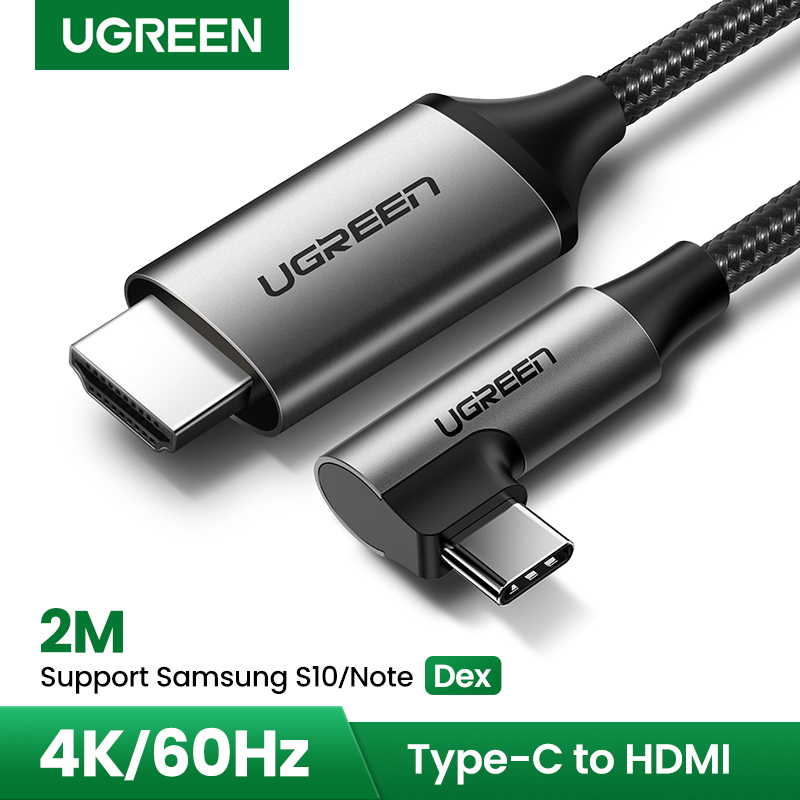UGREEN USB C HDMI Cable Type C to HDMI Support 4K 60HZ for iPad Pro 2018 2020/Samsung S20+/MacBook Samsung Galaxy S10+ Note 10 S9/S8 Huawei P30 Mate 10 Pro P20 Dell XPS 15 13 (Aluminum Braid version)