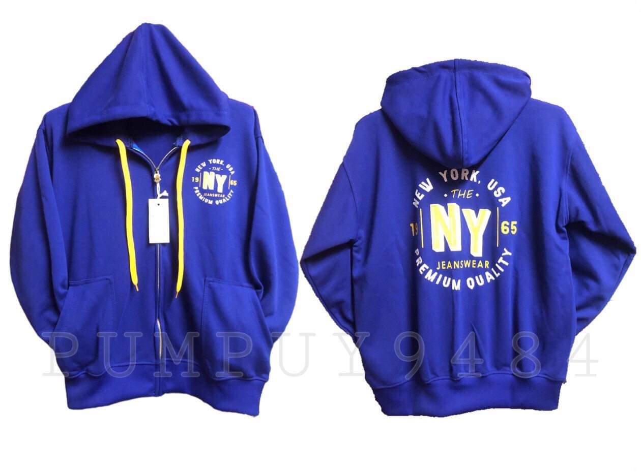 เสื้อแขนยาวมีฮู้ด NEW YORK ของแท้ รุ่นสรีนวงกลมหน้าหลัง ใหม่ล่าสุดปี2021