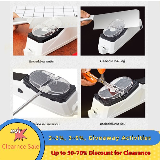 🔥Giá thanh lý🔥Dụng cụ mài dao điện nhà bếp/dụng cụ mài dao mở/vật liệu PP + ABS