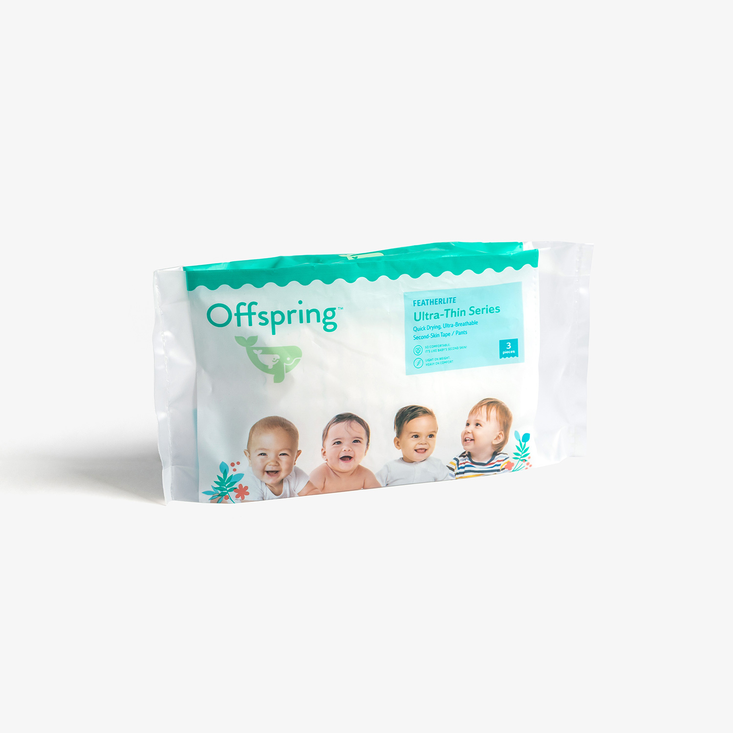 ผ้าอ้อมเด็กสำหรับเด็กแรกเกิด Offspring Ultra Thin New Born ขนาดทดลอง 3 ชิ้น ราคา 55 บาท*ส่งฟรี
