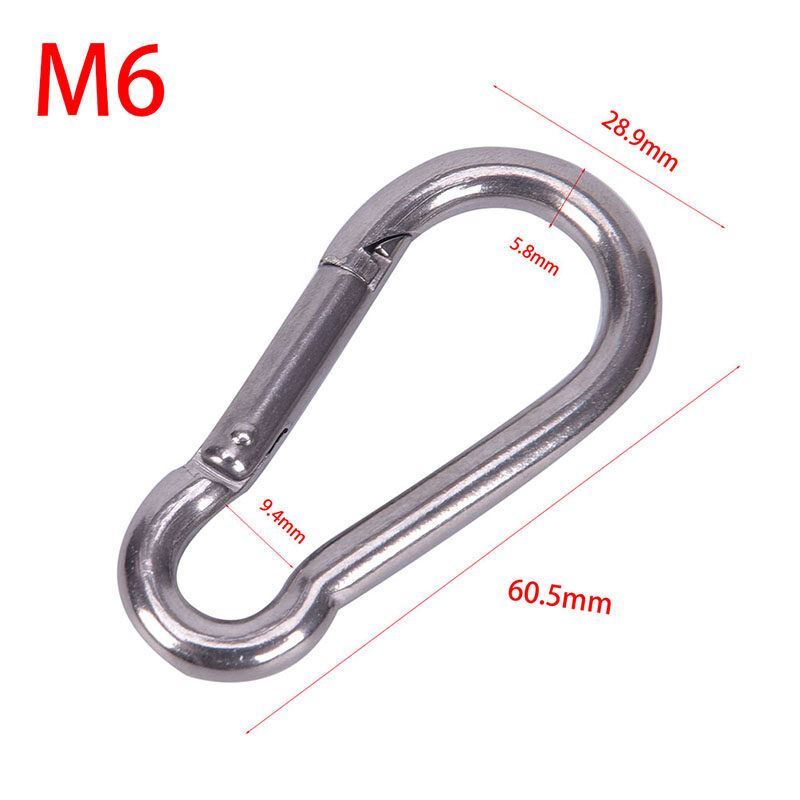 cangfenlu Bashijian 304 สแตนเลสสปริง carabiner Snap Hook พวงกุญแจลิงค์ด่วนล็อคหัวเข็มขัด