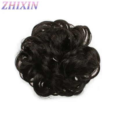 Zhixin Synthetic Fiber Curly Chignon Fake Hair Extension Bun Wig Hairpiece for Women (1)