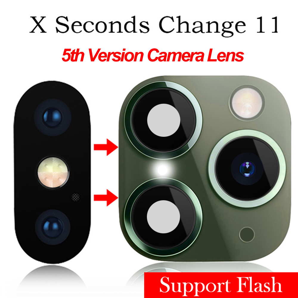 X1A13OFBV หรูหรา Mobile อุปกรณ์เสริมแฟลชแก้วปลอมกล้องฝาปิดเลนส์กรณีสติกเกอร์เปลี่ยน iPhone 11 Pro Max