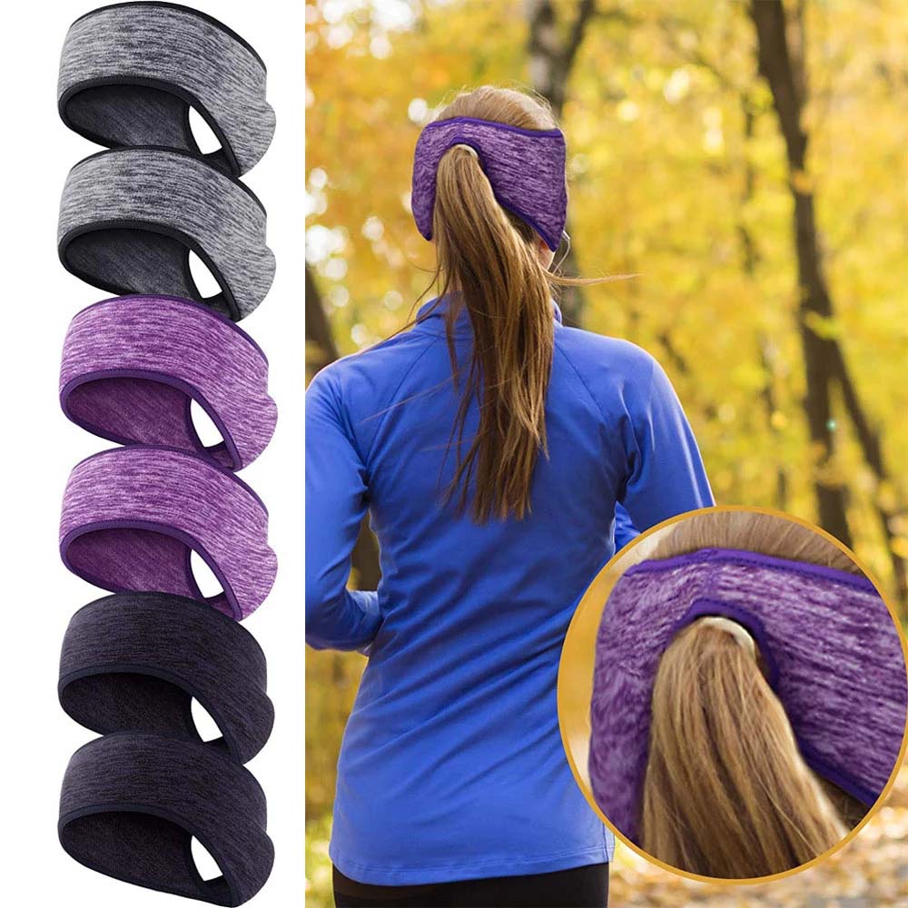 CC SP ผมขนแกะอุปกรณ์เสริมเล่นสกีโยคะ Windproof ขี่จักรยานกลางแจ้ง Ponytail Headband ฤดูหนาว Sweatband ผ้าปิดหน้า Headscarf