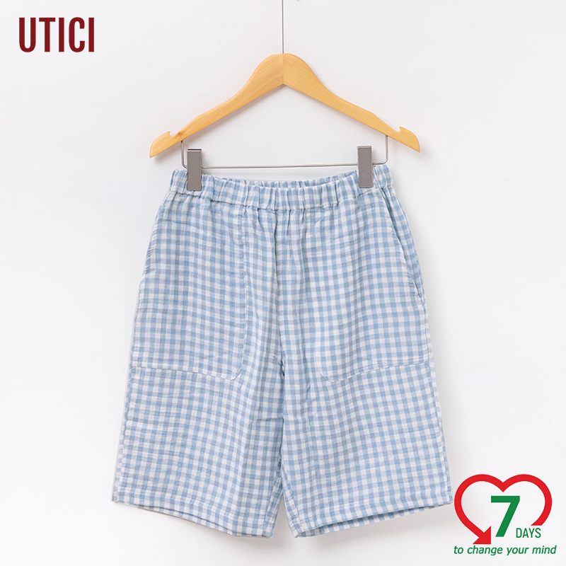 muji style shot pant คอตตอน100%เส้นด้ายอ่อนนุ่มสองชั้น ชุดนอนกางเกงขาสั้น ลายริ้ว ขนาดM/L เพศชายเพศหญิง กางเกงใส่ที่บ้าน [พร้อมจัดส่ง]