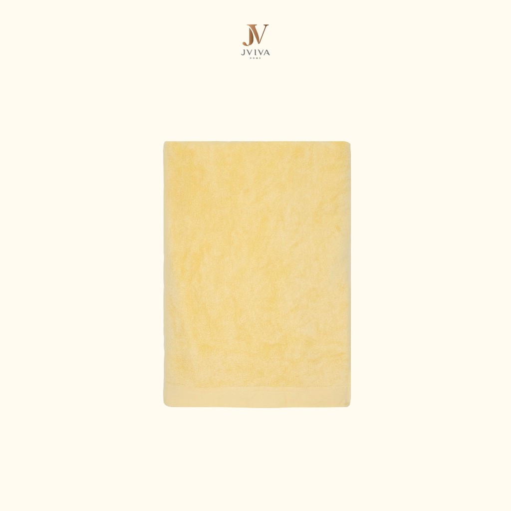 Jviva - ผ้าขนหนูใยไผ่100% (Natural Bamboo Towel) เช็ดผม (15x30 นิ้ว)