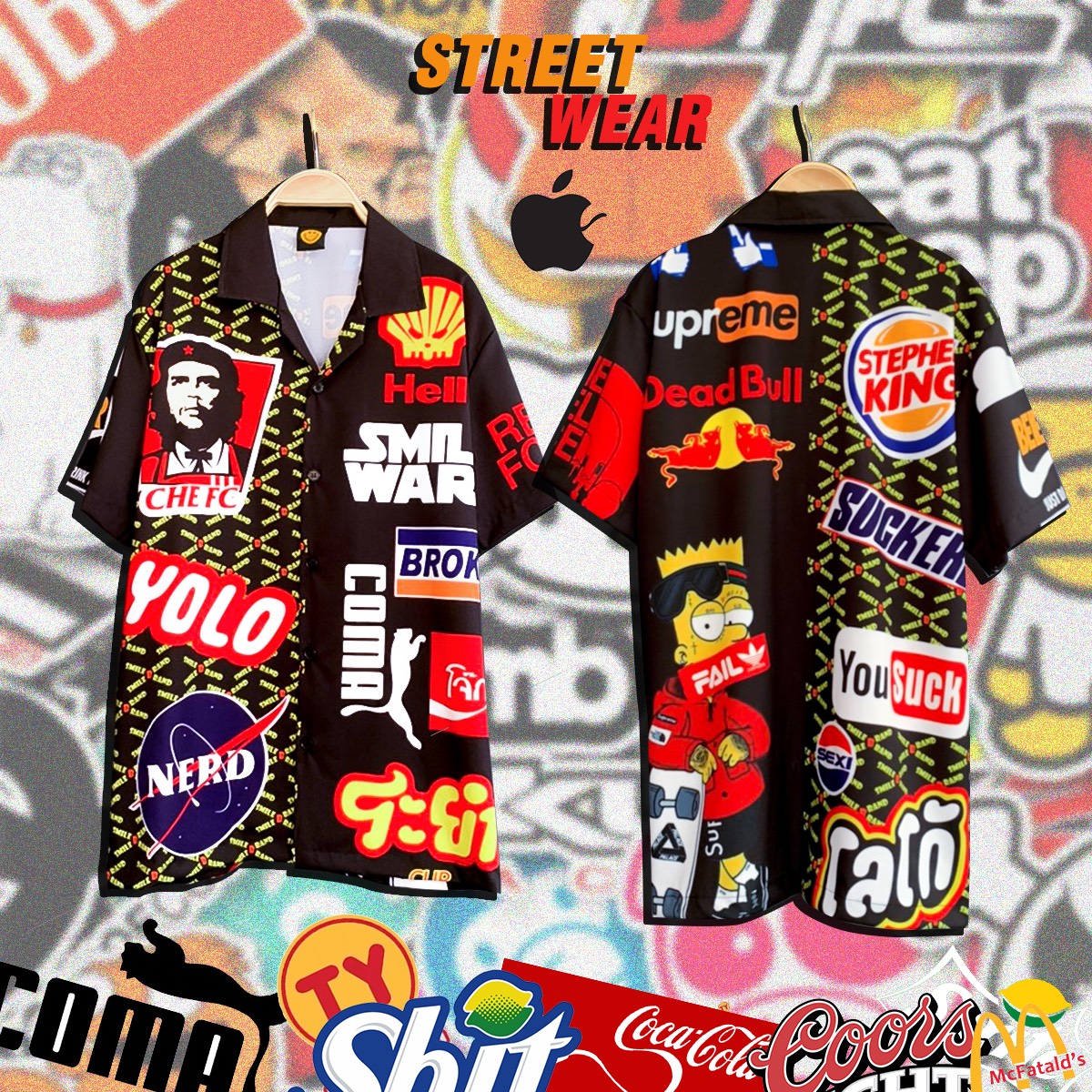 Dr.Street​  เสื้อเชิ๊ต Oversize เสื้อแนวสตรีท MARCH