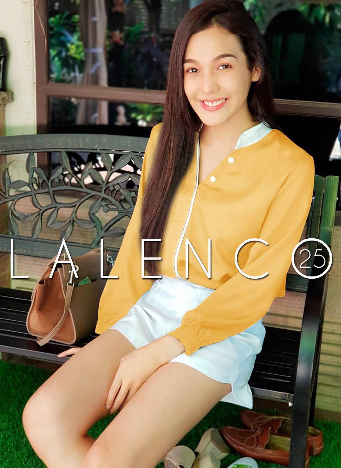 ลาเลนโค LALENCO ผ้าโฟร์เวย์ เนื้อผ้าเบา ใส่สบายไม่หนักตัว ยับยาก รีดง่าย ยับยาก ใส่ได้ทุกโอกาศ มุสลิมใส่ได้ ทรง คอจีนแขนยาว อก 40 หัส 025-40