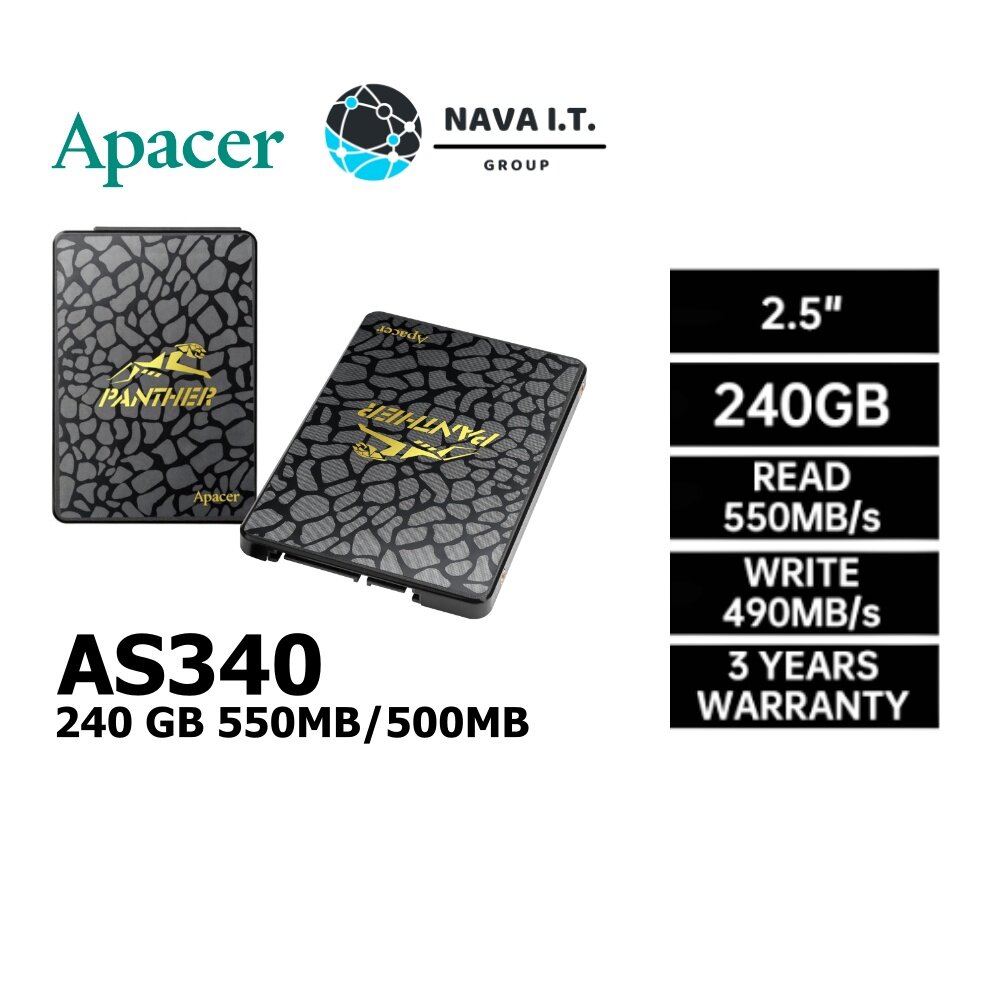 ภาพประกอบคำอธิบาย SSD 240GB Apacer AS340 3 YEARS WARRANTY