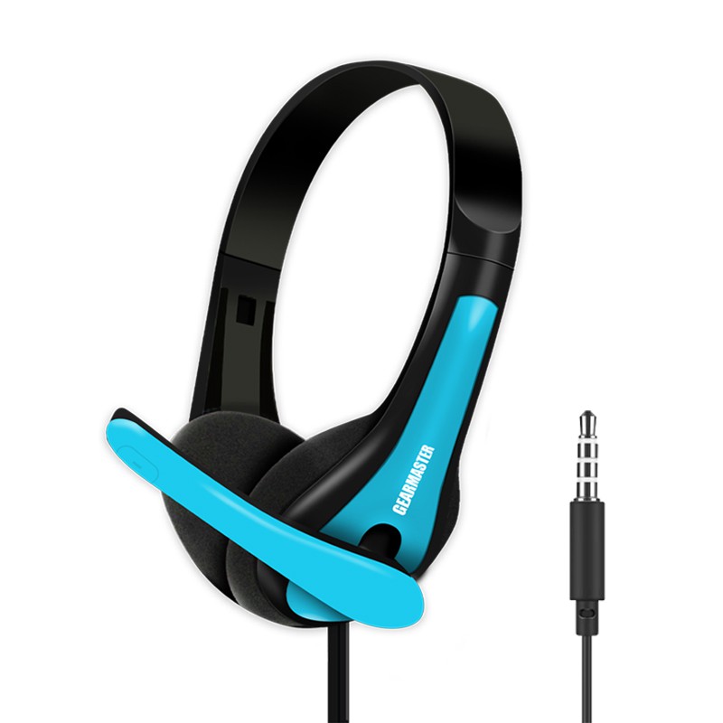 ?ส่งเร็ว? ร้านDMแท้ๆ GEARMASTER GMN-09 Headphone หูฟัง มือถือ โน๊ตบุ๊ค สำหรับเด็กเรียนออนไลน์ หูฟังเด็ก แจ็ค3ขีด TRRS #DM 09