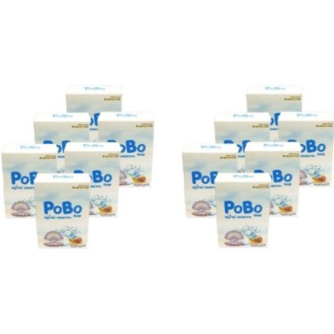 PoBo Soap สบู่น้ำแร่ คอลลาเจน เมือกหอยทาก ( เซต 12 ก้อน )