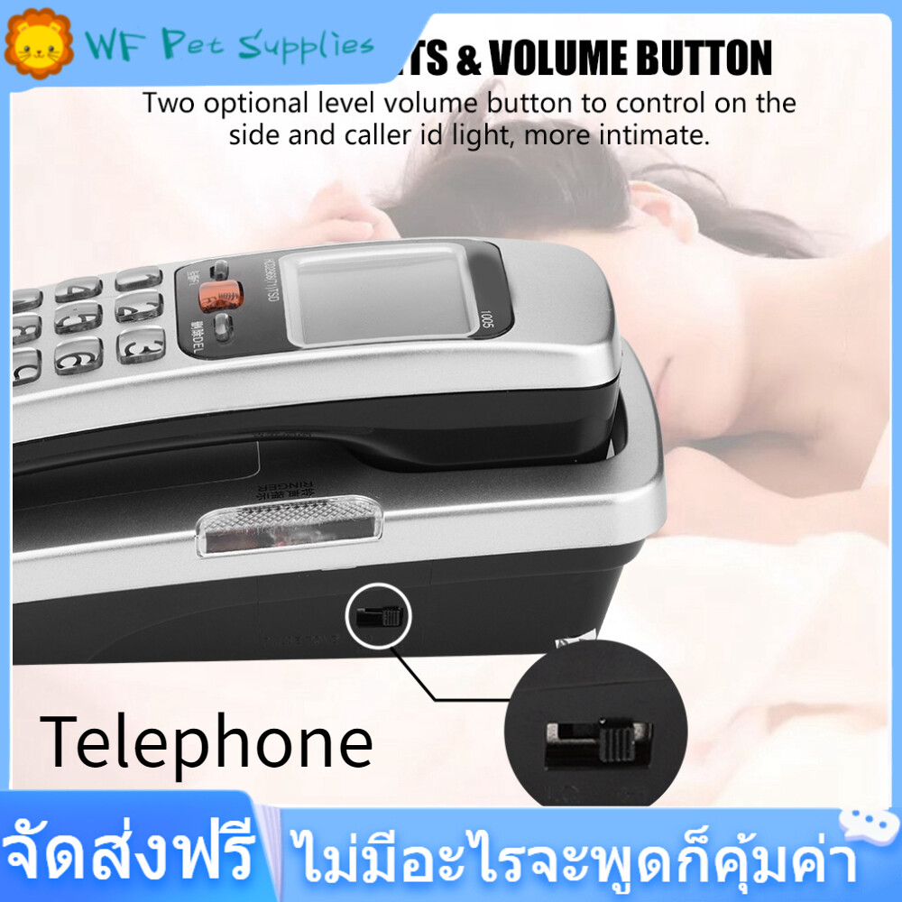 【มีสินค้า】FSK/DTMF โทรศัพท์โชว์เบอร์โทรศัพท์แบบมีสายโต๊ะใส่พื้นฐานแฟชั่น EXTENSION โทรศัพท์สำหรับ telephone landline Hom