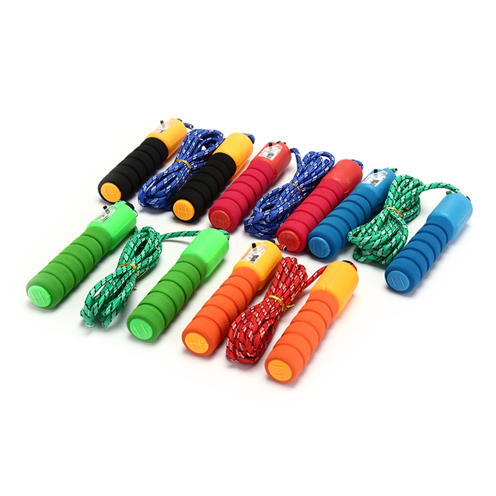 LIJU78113 Exercise Tool Body Building Fitness Accessories PVC/Braided Rope Skip Rope Jump Ropes Electronic Counting Anti Slip Handle