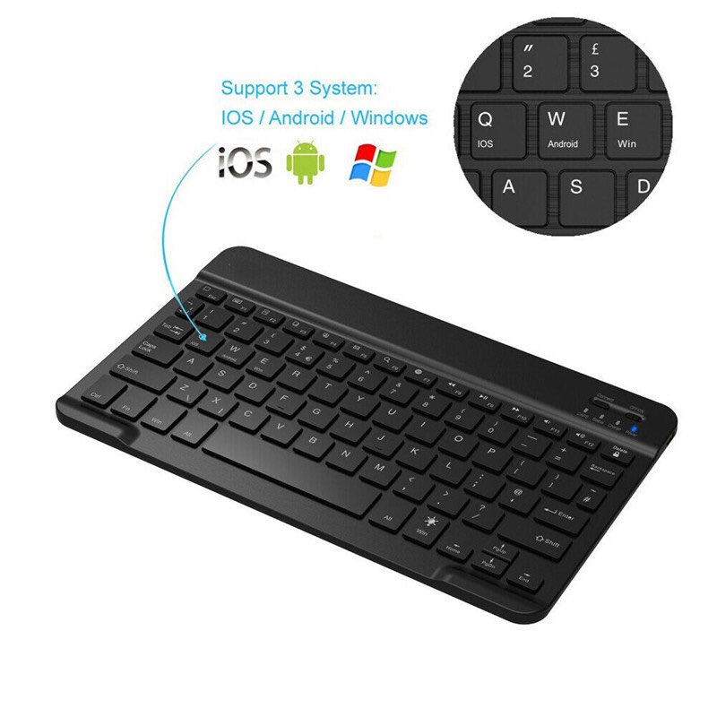 Keyboard Bluetooth คีย์บอร์ดบลูทูธ คีย์บอร์ดไร้สาย แป้นพิมพ์ ใช้ได้กับ Android iOS และระบบ Windows