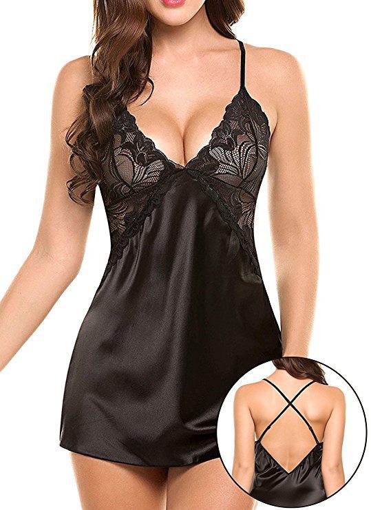 (READY STOCK TH ) Women Sexy Nightwear Plus Size 3XL Lace Nightgown Sleepwear Dress babydoll Sexy red Lingerie Robe sex clothes erotic underwear