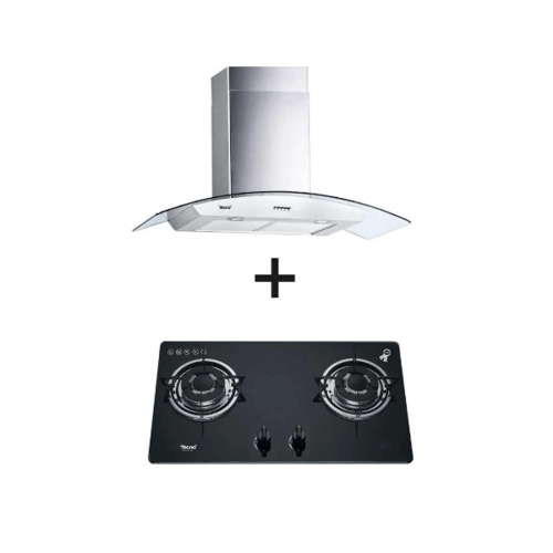 TECNO+ ชุดเช็ทเครื่องดูดควัน+เตาแก๊ส set Hob 2073 GB+Hood TNS 90 GS ราคา 11,110 บาท*ส่งฟรี
