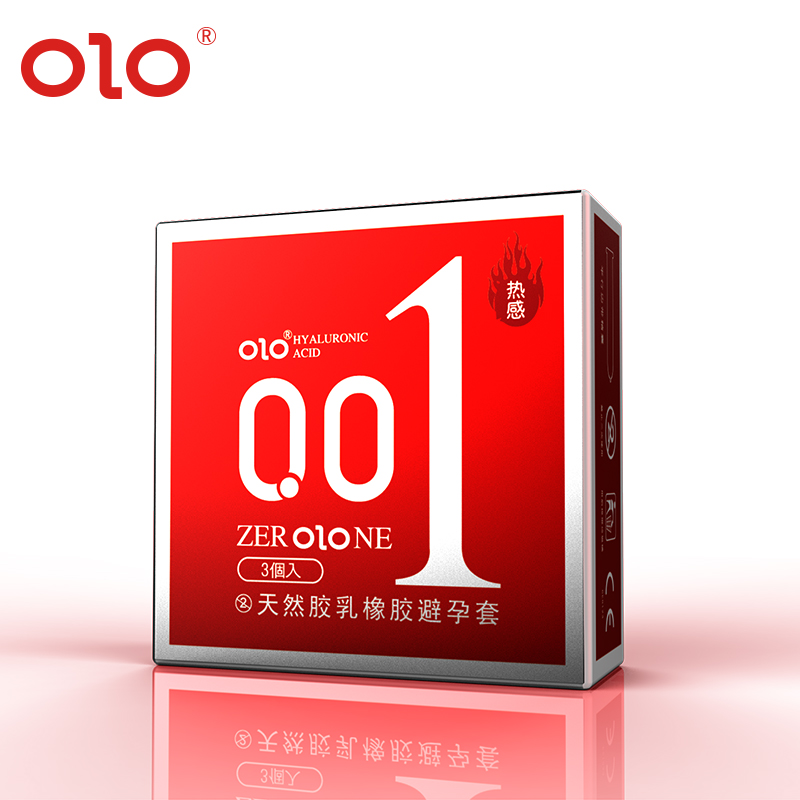 MZL ถุงยางอนามัย olo ถุงยางบางเฉียบ 001 condom(1กล่อง 10ชิ้น) สินค้าพร้อมส่ง ถุงยางอนามัย ขนาดไซส์ 52 มม.