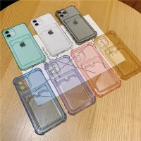 [Airbag Card Holder Cover For iPhone 12 Mini 12 11 Pro Max XR X XS 7 8 6 6s Plus Transparent Shockproof Wallet Soft TPU Case,Airbag Card Holder Cover For iPhone 12 Mini 12 11 Pro Max XR X XS 7 8 6 6s 
