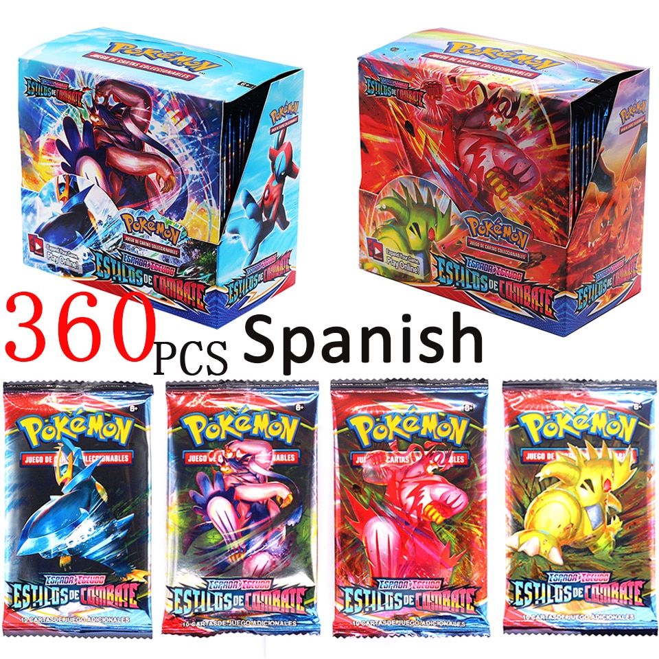 50-100Pcs Spanish Pokemon Card 100VMAX 100 GX Best Selling Children Battle  Desktop Game Tag Team Shining cartas pokemon Card Toy