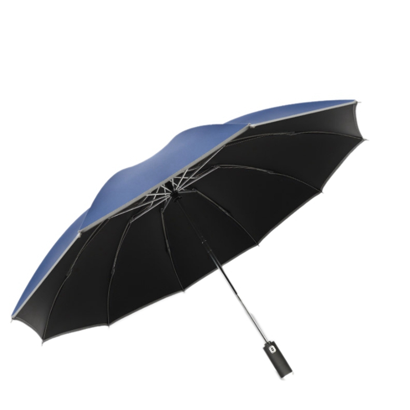Inverted Umbrella Rain Women Man Fully Automatic Folding Windproof LED Flashlight Reflective Sun Rainy Umbrellas