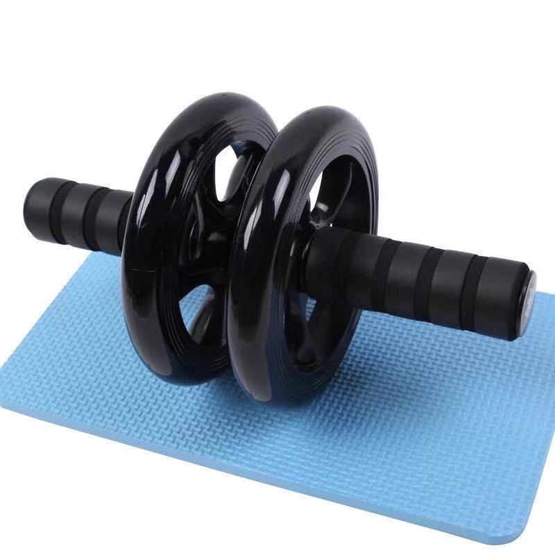 Workout Shopลูกกลิ้ง บริหารหน้าท้อง 16 CM ลูกกลิ้งฟิตเนส AB Wheel ล้อออกกำลังกาย แบบล้อคู่ ฟรีแผ่นรองเข่า Starter Wheel บริหารหน้าท้อง บริหารกล้ามท้อง ล้อกลิ้