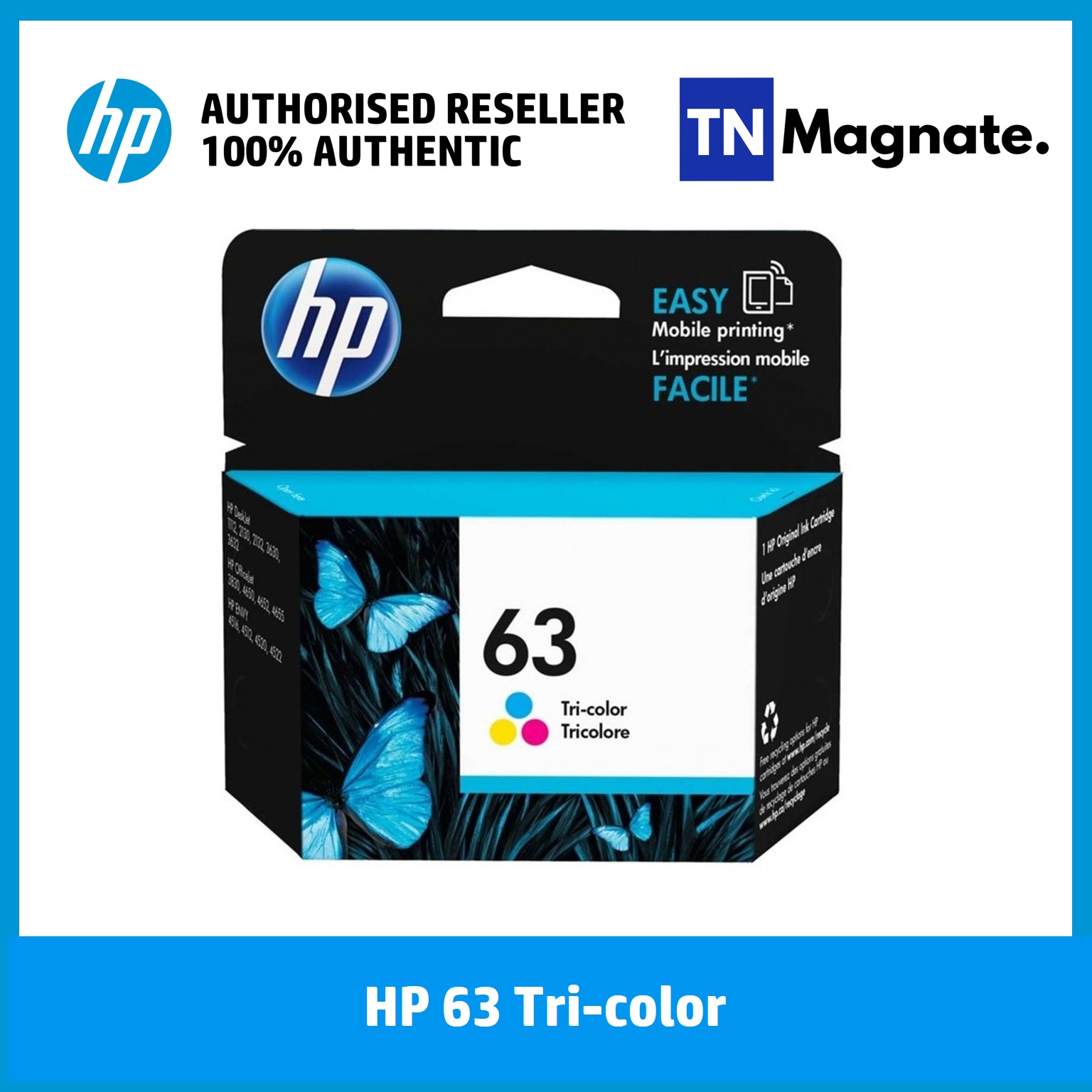 [หมึกพิมพ์] HP 63 Black / HP 63 Tri-Color - เลือก 1 กล่อง