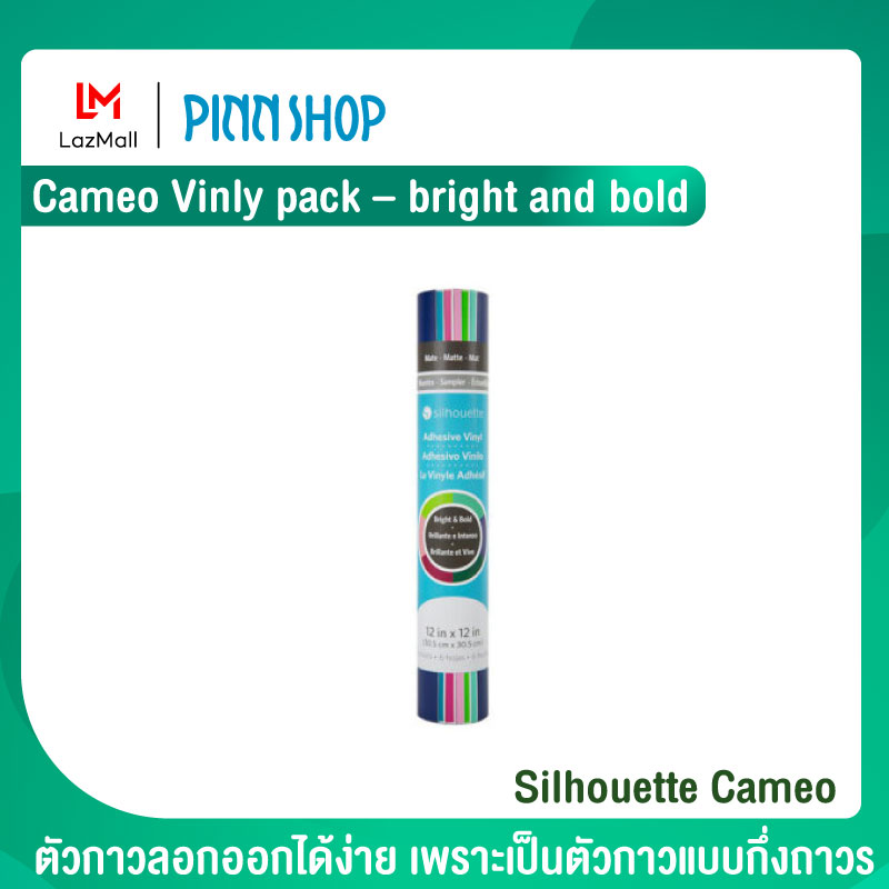 Silhouette Cameo ไวนิล Vinly pack – bright and bold เหมาะสำหรับผู้ที่เริ่มต้นสร้างชิ้นงานด้วยไวนิล ใช้คู่ เครื่องตัด Silhouette Cameo คามิโอ้ ราคา 430 บาท*ส่งฟรี