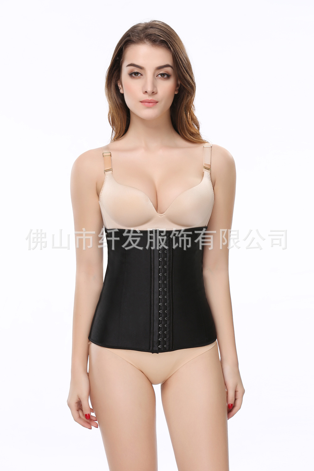 Three layer 4 bar steel belt body bone palace belly in latex rubber corsets postpartum belly in the garment