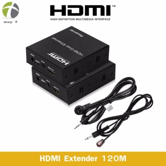 1080P HDMI Extender 120m ผ่านสายเคเบิล TCP / IP Cat5e / 6 Ethernetอินฟราเรด Transmitter / Receiver IR พร้อมกล่อง 1080P HDMI Extender 120m ผ่านสายเคเบิล TCP / IP Cat5e / 6 Ethernetอินฟราเรด Transmitter / Receiver IR พร้อมกล่อง