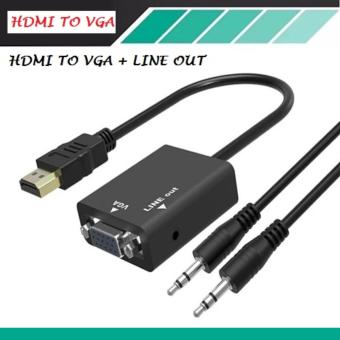 2561 1080P HDMI to VGA + Video Converter Adapter HD Cable Audio Output HDMI2VGA with audio cable