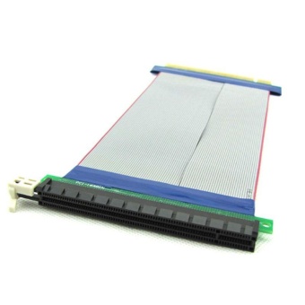 16X PCI-E Express 16X Riser Card Adapter Extender Extension Ribbon Flex Cable - intl 16X PCI-E Express 16X Riser Card Adapter Extender Extension Ribbon Flex Cable - intl