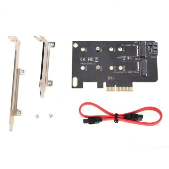 2 Slots Adapter Card of M key M.2 NGFF SSD to PCI-E X4 adapter andB key M.2 NGFF SSD to SATA adapter - intl 2 Slots Adapter Card of M key M.2 NGFF SSD to PCI-E X4 adapter andB key M.2 NGFF SSD to SATA adapter - intl