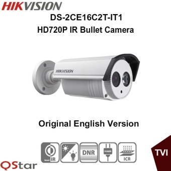 2.8mm Hikvision 0.7KG Original English Version DS-2CE16C2T-IT1 Turbo HD720P EXIR Bullet Camera EXIR Technology 20m IR IP66 - intl