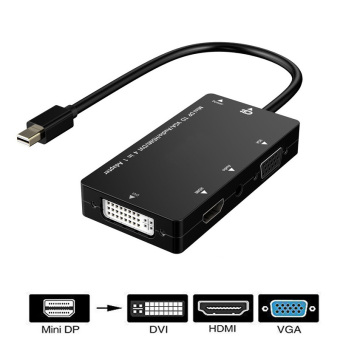 4 in 1 3 in 1 Mini DP Thunderbolt Displayport to HDMI VGA DVI AUDIOAdapter Cable W/ Micro USB Port for MacBook Air Pro iMac Surface(Black) - intl 4 in 1 3 in 1 Mini DP Thunderbolt Displayport to HDMI VGA DVI AUDIOAdapter Cable W/ Micro USB Port for MacBook Air Pro iMac Surface(Black) - intl