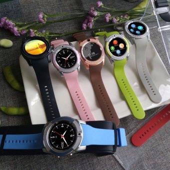 4sshop-นาฬิกาSmart Watch รุ่น V8(สีนำตาล) รองรับการใส่ซิม mirco SDมีเมนูภาษาไทย