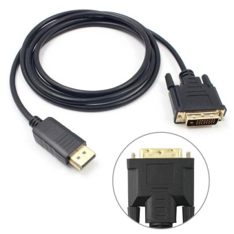 ต้องการขาย 6FT 1.8M High Speed Adapter Cable Displayport DP Male To DVI-D Male For Laptop - intl รีวิวพันทิป 6FT 1.8M High Speed Adapter Cable Displayport DP Male To DVI-D Male For Laptop - intl